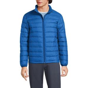 Lands’ End Men’s Wanderweight Ultralight Packable Down Jacket(Evening Cobalt Heather)