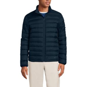 Lands’ End Men’s Wanderweight Ultralight Packable Down Jacket(Radiant Navy)