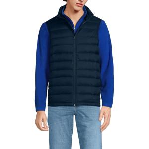 Lands’ End Men’s Wanderweight Ultralight Packable Down Vest(Radiant Navy)