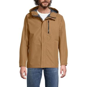 Lands’ End Men’s Waterproof Rain Jacket(Canyon Camel)