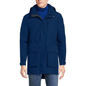 Lands’ End Men’s Waterproof Squall Parka(Deep Sea Navy)