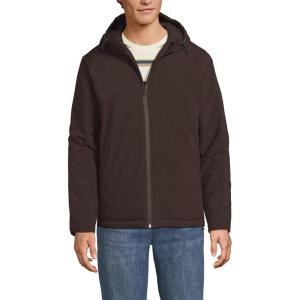 Lands’ End Men’s Weatherproof Reversible Hooded Jacket(Rich Coffee/Woodland Moss)