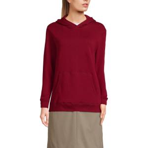 Lands’ End School Uniform Adult Hooded Pullover Sweatshirt(Garnet)