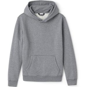 Lands’ End School Uniform Adult Hooded Pullover Sweatshirt(Pewter Heather)