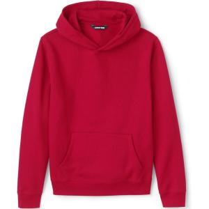 Lands’ End School Uniform Adult Hooded Pullover Sweatshirt(Red)