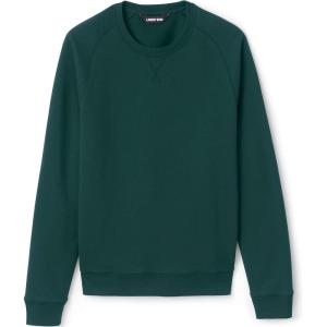 Lands’ End School Uniform Adult Long Sleeve Crewneck Sweatshirt(Evergreen)
