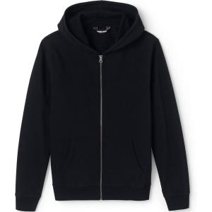 Lands’ End School Uniform Adult Zip Front Sweatshirt(Black)