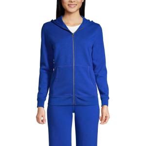 Lands’ End School Uniform Adult Zip Front Sweatshirt(Cobalt)