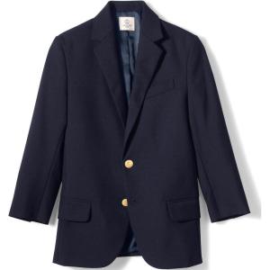 Lands’ End School Uniform Boys Hopsack Blazer(Deep Navy)