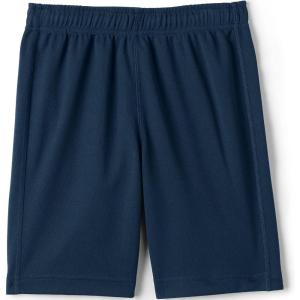 Lands’ End School Uniform Boys Mesh Gym Shorts(Classic Navy)