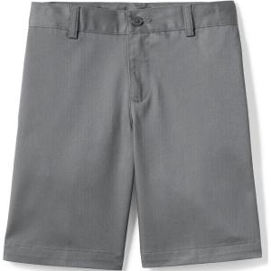 Lands’ End School Uniform Boys Plain Front Blend Chino Shorts(Arctic Gray)