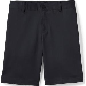 Lands’ End School Uniform Boys Plain Front Blend Chino Shorts(Black)