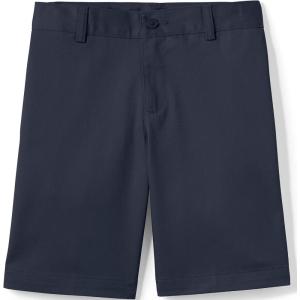 Lands’ End School Uniform Boys Plain Front Blend Chino Shorts(Classic Navy)