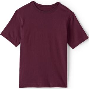 Lands’ End School Uniform Boys Short Sleeve Essential T-Shirt(Burgundy)
