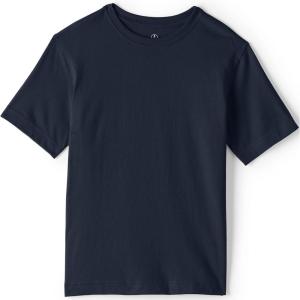 Lands’ End School Uniform Boys Short Sleeve Essential T-Shirt(Classic Navy)