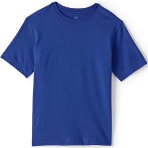 Lands’ End School Uniform Boys Short Sleeve Essential T-Shirt(Cobalt)