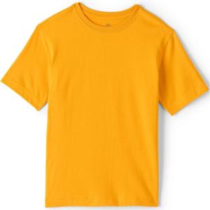 Lands’ End School Uniform Boys Short Sleeve Essential T-Shirt(Racing Yellow)