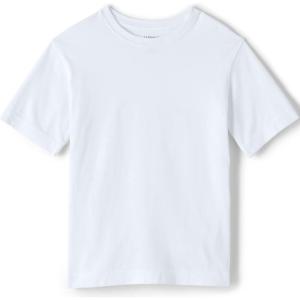 Lands’ End School Uniform Boys Short Sleeve Essential T-Shirt(White)