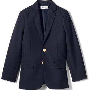 Lands’ End School Uniform Boys Tailored Fit Hopsack Blazer(Deep Navy)