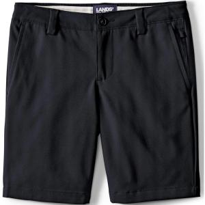 Lands’ End School Uniform Girls Active Chino Shorts(Black)