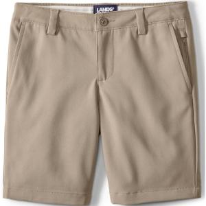 Lands’ End School Uniform Girls Active Chino Shorts(Khaki)