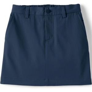 Lands’ End School Uniform Girls Active Chino Skort Top of The Knee(Classic Navy)