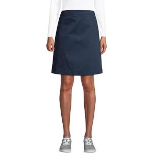 Lands’ End School Uniform Girls Blend Chino Skort Above Knee(Classic Navy)