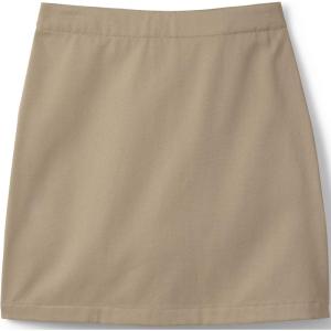 Lands’ End School Uniform Girls Blend Chino Skort Above Knee(Khaki)