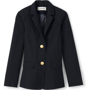 Lands’ End School Uniform Girls Hopsack Blazer(Black)