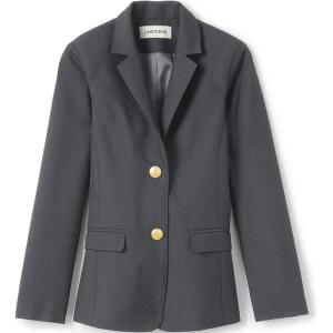 Lands’ End School Uniform Girls Hopsack Blazer(Slate Frost)