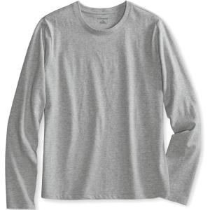 Lands’ End School Uniform Girls Long Sleeve Essential T-Shirt(Gray Heather)