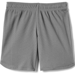 Lands’ End School Uniform Girls Mesh Gym Shorts(Stone Gray)
