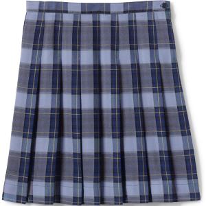 Lands’ End School Uniform Girls Plaid Pleated Skirt Below The Knee(Classic Navy Plaid)
