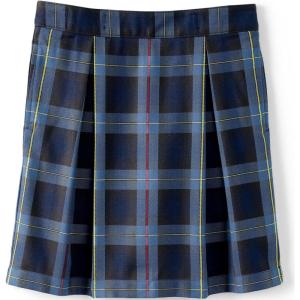 Lands’ End School Uniform Girls Plaid Skort Top of Knee(French Blue Plaid)