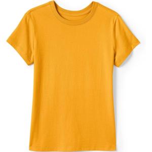Lands’ End School Uniform Girls Short Sleeve Essential T-Shirt(Racing Yellow)