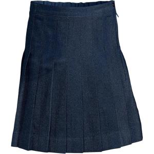 Lands’ End School Uniform Girls Solid Pleated Skirt Below The Knee(Academic Classic Navy)