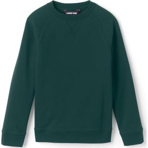 Lands’ End School Uniform Kids Crew Sweatshirt(Evergreen)