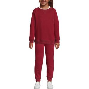 Lands’ End School Uniform Kids Crew Sweatshirt(Garnet)
