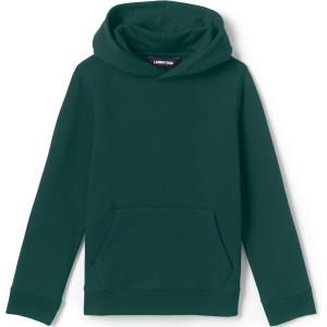 Lands’ End School Uniform Kids Hooded Pullover Sweatshirt(Evergreen)