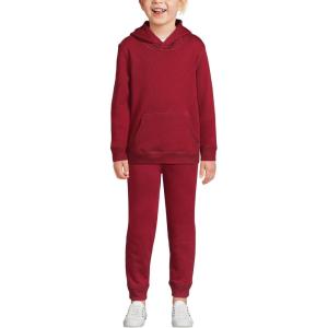 Lands’ End School Uniform Kids Hooded Pullover Sweatshirt(Garnet)