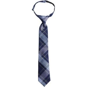 Lands’ End School Uniform Kids Pre Tied Tie(Classic Navy Plaid)