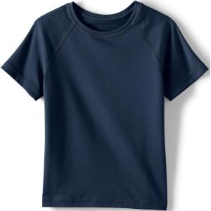 Lands’ End School Uniform Kids Short Sleeve Active Tee(Classic Navy)