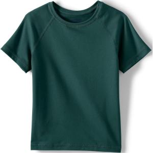 Lands’ End School Uniform Kids Short Sleeve Active Tee(Evergreen)