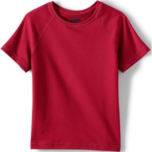 Lands’ End School Uniform Kids Short Sleeve Active Tee(Red)