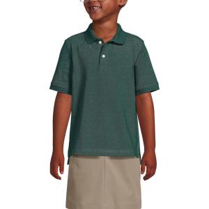 Lands’ End School Uniform Kids Short Sleeve Mesh Polo Shirt(Evergreen)