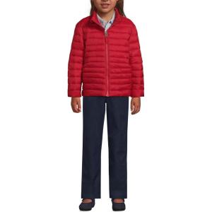 Lands’ End School Uniform Kids ThermoPlume Jacket(Red)