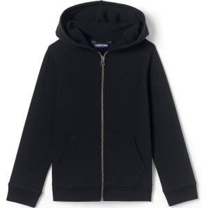 Lands’ End School Uniform Kids Zip Front Sweatshirt(Black)