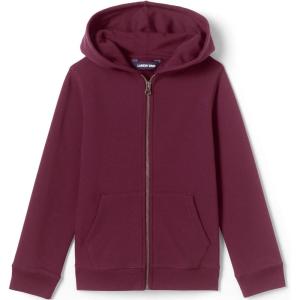 Lands’ End School Uniform Kids Zip Front Sweatshirt(Burgundy)