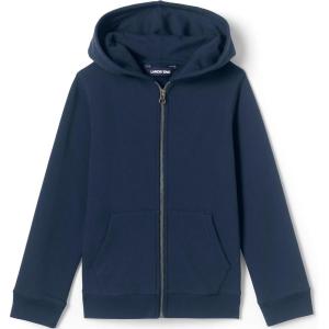 Lands’ End School Uniform Kids Zip Front Sweatshirt(Classic Navy)