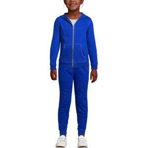 Lands’ End School Uniform Kids Zip Front Sweatshirt(Cobalt)